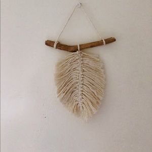 Handmade Macrame leaf hanging